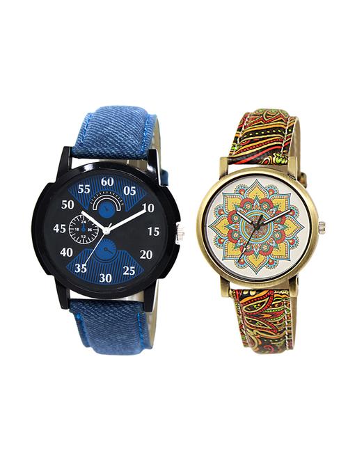 adk set of 2 analog couple watch-(lk-02-248) - 16411321 - Very Small Image - 1