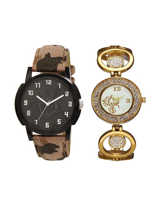 adk set of 2 analog couple watch-(lk-03-204) - 16411327 - Very Small Image - 1