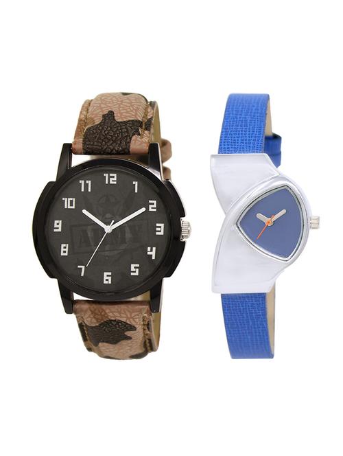 adk set of 2 analog couple watch-(lk-03-208) - 16411330 - Very Small Image - 1