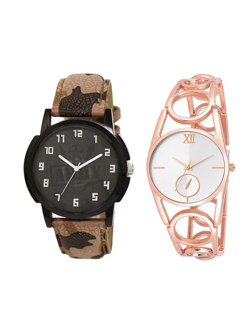 adk set of 2 analog couple watch-(lk-03-213) - 16411334 - Very Small Image - 1