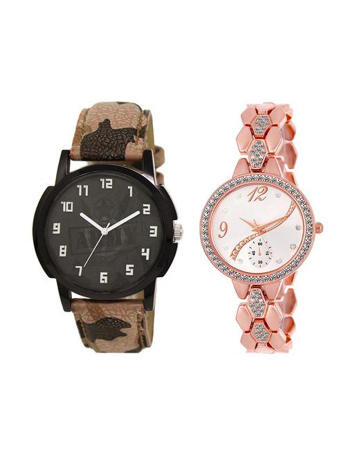 adk set of 2 analog couple watch-(lk-03-215) - 16411335 - Very Small Image - 1