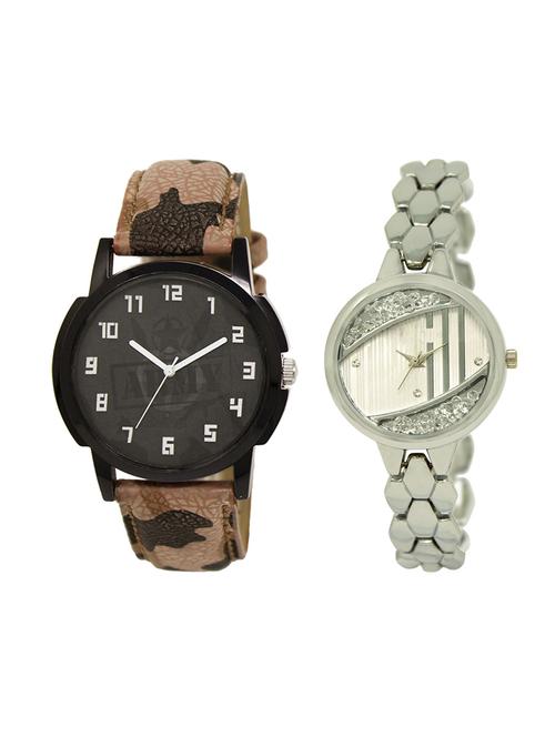 adk set of 2 analog couple watch-(lk-03-223) - 16411339 - Very Small Image - 1