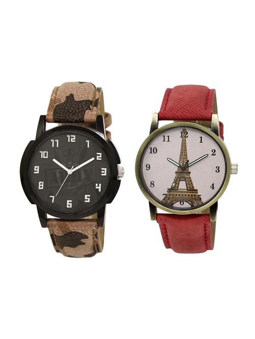 adk set of 2 analog couple watch-(lk-03-230) - 16411346 - Very Small Image - 1