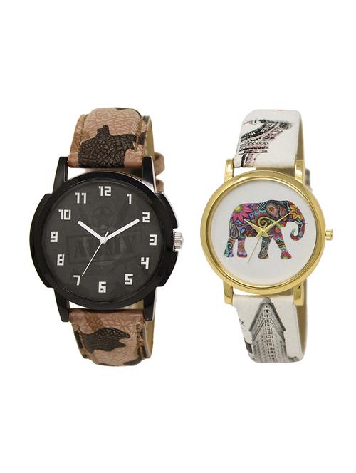 adk set of 2 analog couple watch-(lk-03-243) - 16411357 - Very Small Image - 1
