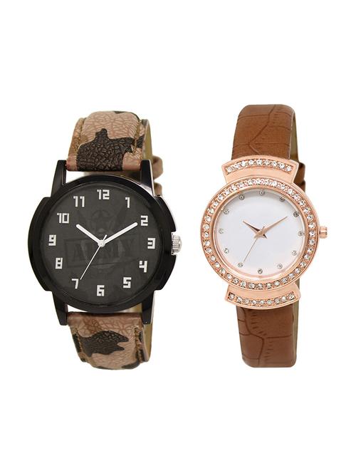 adk set of 2 analog couple watch-(lk-03-245) - 16411359 - Very Small Image - 1