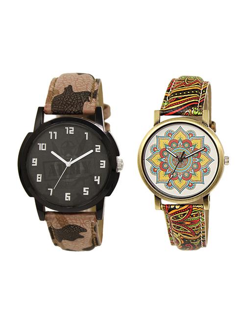 adk set of 2 analog couple watch-(lk-03-248) - 16411362 - Very Small Image - 1