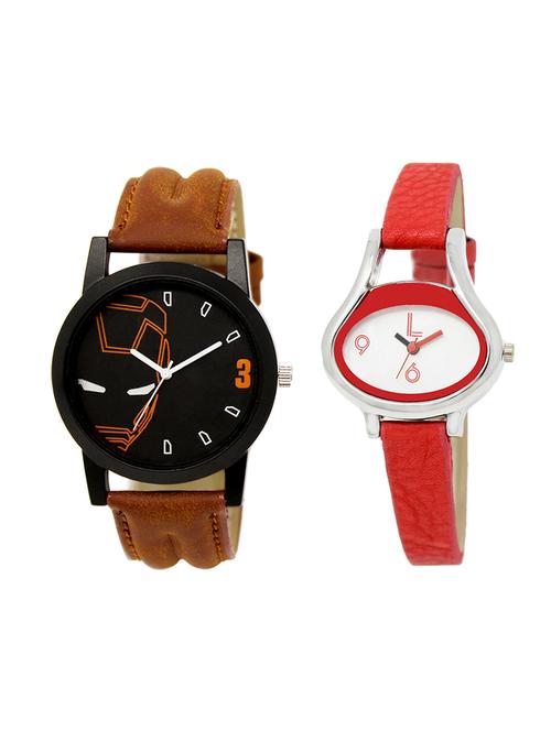 adk set of 2 analog couple watch-(lk-04-206) - 16411369 - Very Small Image - 1
