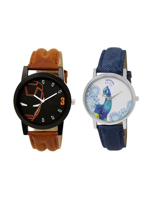 adk set of 2 analog couple watch-(lk-04-241) - 16411396 - Very Small Image - 1