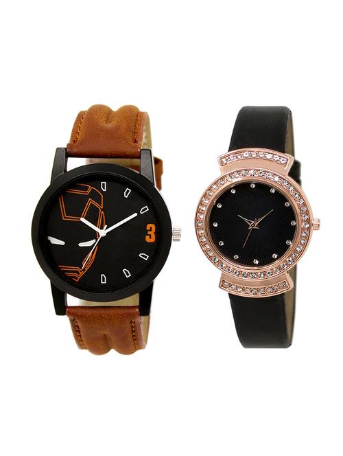 adk set of 2 analog couple watch-(lk-04-244) - 16411399 - Very Small Image - 1