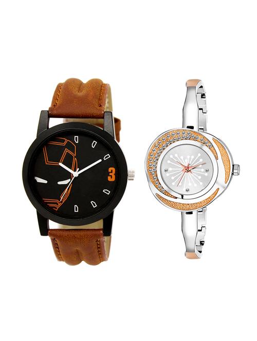 adk set of 2 analog couple watch-(lk-04-249) - 16411404 - Very Small Image - 1