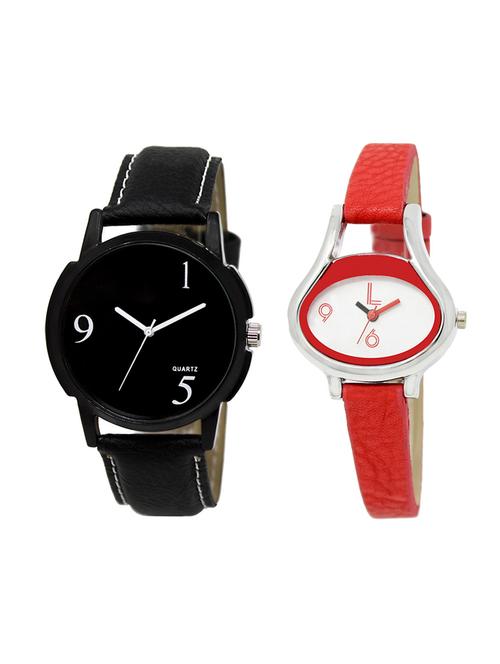 adk set of 2 analog couple watch-(lk-06-206) - 16411451 - Very Small Image - 1