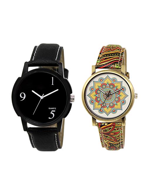 adk set of 2 analog couple watch-(lk-06-248) - 16411485 - Very Small Image - 1