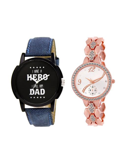 adk set of 2 analog couple watch-(lk-07-215) - 16411499 - Very Small Image - 1
