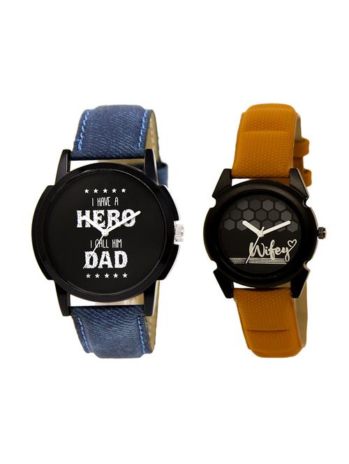adk set of 2 analog couple watch-(lk-07-235) - 16411514 - Very Small Image - 1