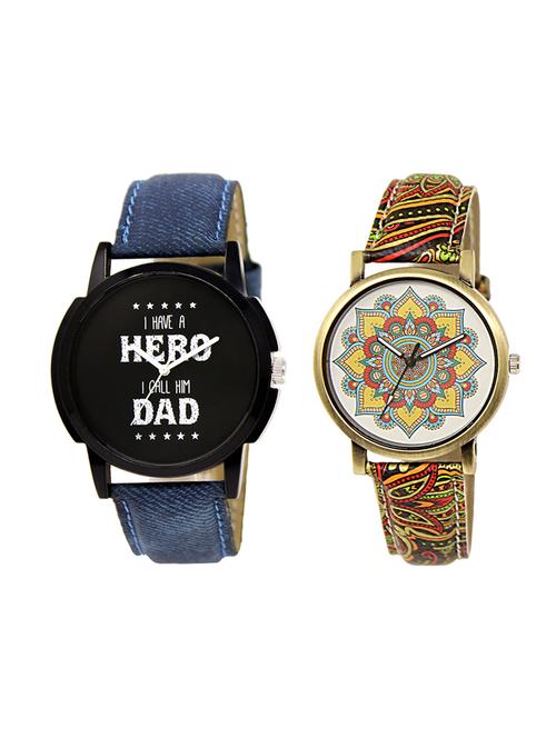 adk set of 2 analog couple watch-(lk-07-248) - 16411526 - Very Small Image - 1