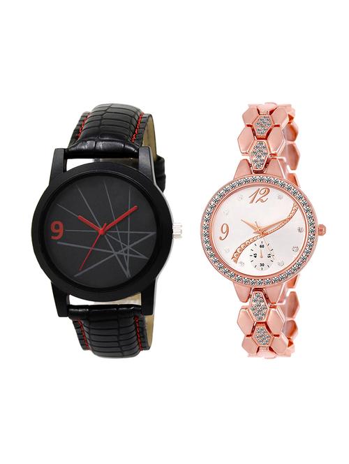 adk set of 2 analog couple watch-(lk-08-215) - 16411540 - Very Small Image - 1