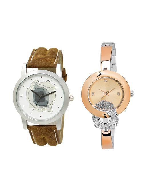 adk set of 2 analog couple watch-(lk-09-250) - 16411610 - Very Small Image - 1