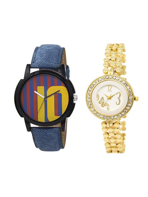 adk set of 2 analog couple watch-(lk-10-203) - 16411613 - Very Small Image - 1