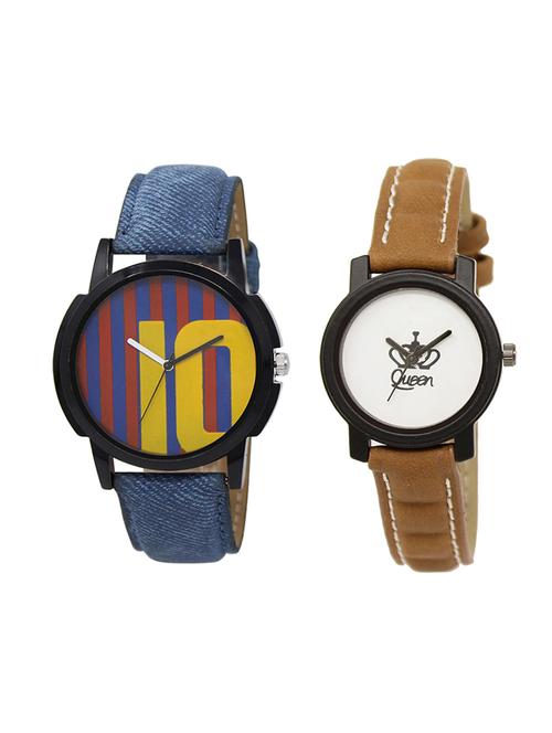 adk set of 2 analog couple watch-(lk-10-209) - 16411618 - Very Small Image - 1