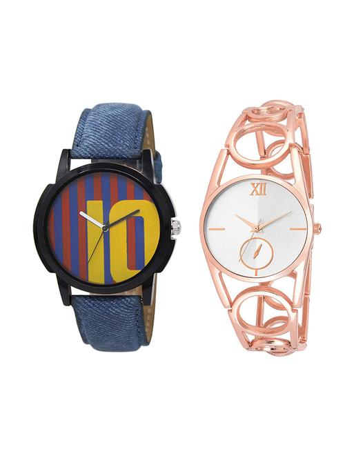 adk set of 2 analog couple watch-(lk-10-213) - 16411621 - Very Small Image - 1