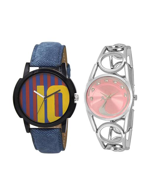 adk set of 2 analog couple watch-(lk-10-233) - 16411635 - Very Small Image - 1