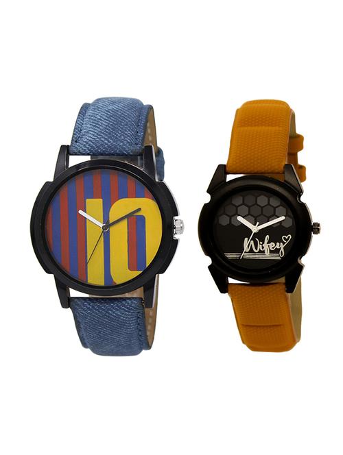 adk set of 2 analog couple watch-(lk-10-235) - 16411637 - Very Small Image - 1