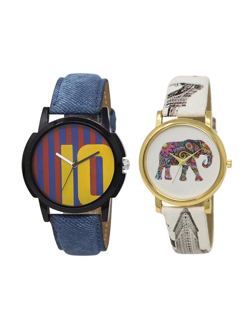 adk set of 2 analog couple watch-(lk-10-243) - 16411644 - Very Small Image - 1