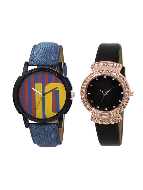 adk set of 2 analog couple watch-(lk-10-244) - 16411645 - Very Small Image - 1