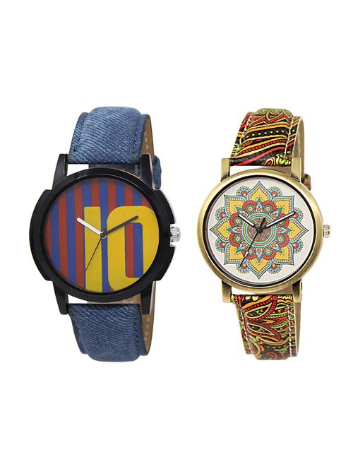adk set of 2 analog couple watch-(lk-10-248) - 16411649 - Very Small Image - 1