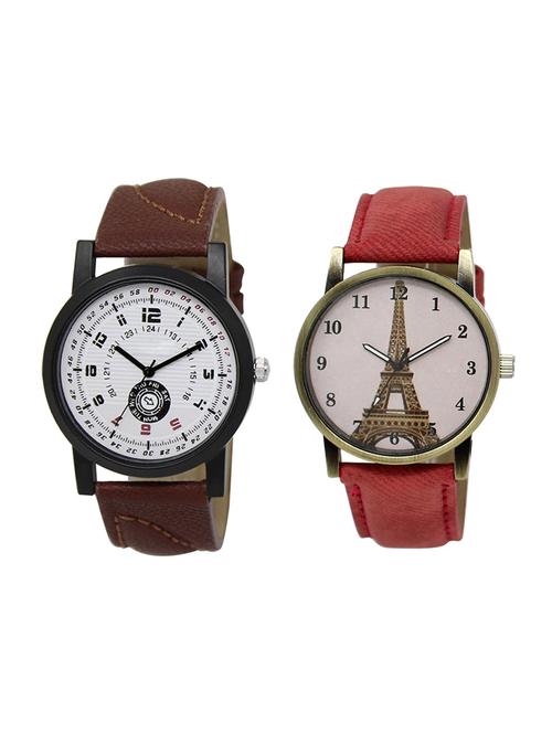 adk set of 2 analog couple watch-(lk-11-230) - 16411674 - Very Small Image - 1