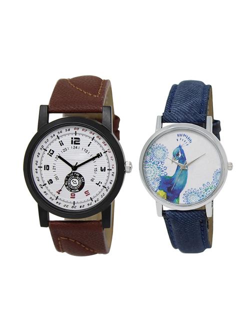 adk set of 2 analog couple watch-(lk-11-241) - 16411683 - Very Small Image - 1