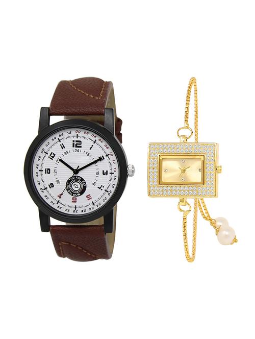 adk set of 2 analog couple watch-(lk-11-247) - 16411689 - Very Small Image - 1