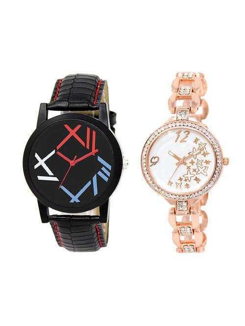 adk set of 2 analog couple watch-(lk-12-210) - 16411701 - Very Small Image - 1