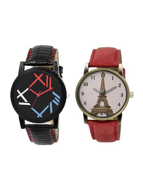 adk set of 2 analog couple watch-(lk-12-230) - 16411715 - Very Small Image - 1