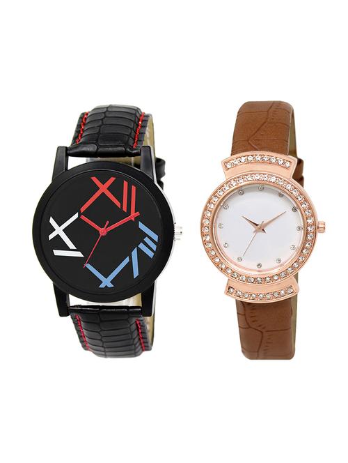 adk set of 2 analog couple watch-(lk-12-245) - 16411728 - Very Small Image - 1