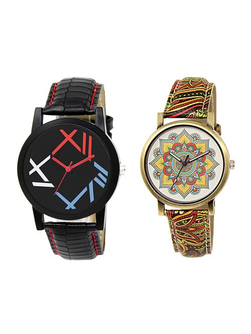 adk set of 2 analog couple watch-(lk-12-248) - 16411731 - Very Small Image - 1