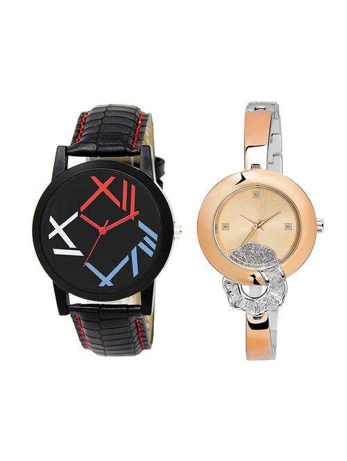 adk set of 2 analog couple watch-(lk-12-250) - 16411733 - Very Small Image - 1