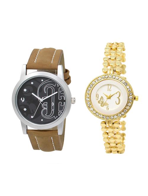 adk set of 2 analog couple watch-(lk-14-203) - 16411777 - Very Small Image - 1