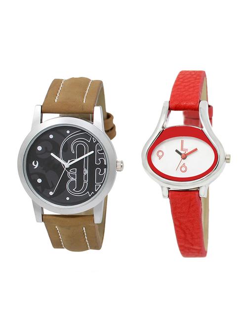 adk set of 2 analog couple watch-(lk-14-206) - 16411779 - Very Small Image - 1