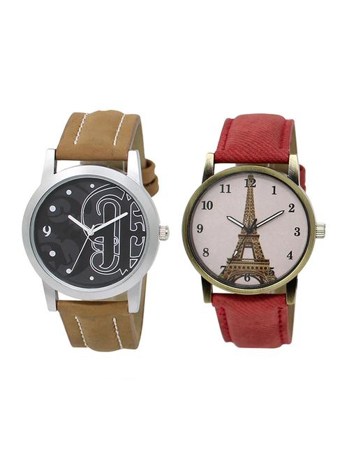 adk set of 2 analog couple watch-(lk-14-230) - 16411797 - Very Small Image - 1