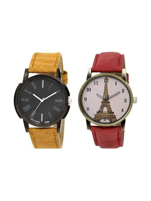 set of 2 analog couple watch (lk-19-230) - 16412002 - Very Small Image - 1
