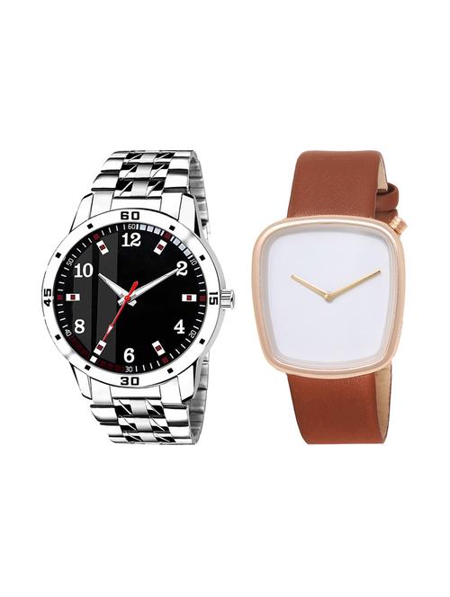 set of 2 analog watch combo(ad-06-lk-40) - 16412377 - Very Small Image - 1