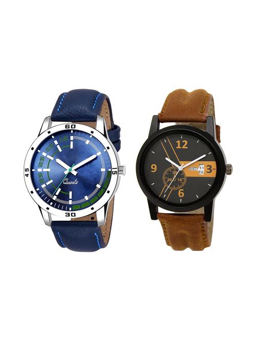 set of 2 analog watch combo(ad-07-dd-01) - 16412400 - Very Small Image - 1