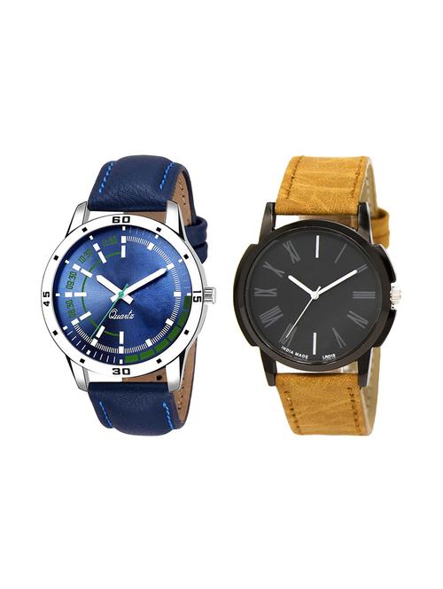set of 2 analog watch combo(ad-07-lk-19) - 16412426 - Very Small Image - 1