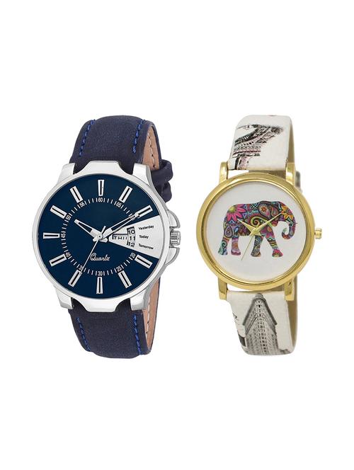 set of 2 analog couple watch (lk-23-243) - 16412438 - Very Small Image - 1