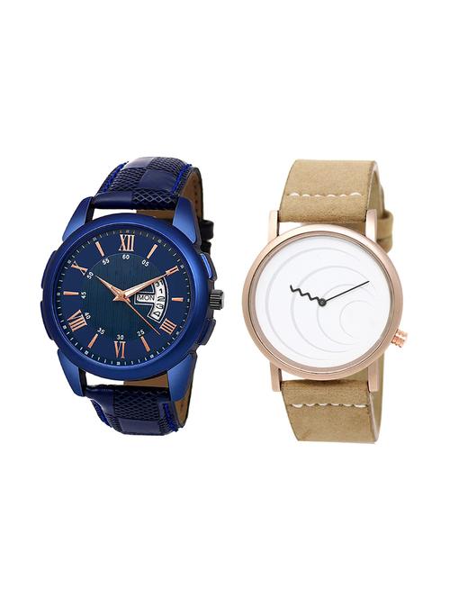 set of 2 analog watch combo(jg-01-lk-38) - 16412707 - Very Small Image - 1