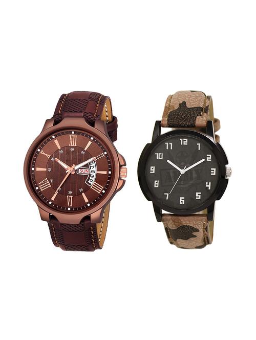 set of 2 analog watch combo(jg-02-lk-03) - 16412739 - Very Small Image - 1