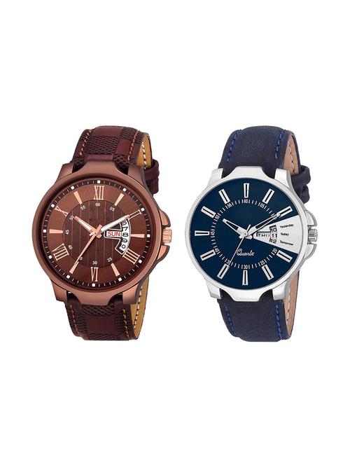 set of 2 analog watch combo(jg-02-lk-23) - 16412773 - Very Small Image - 1