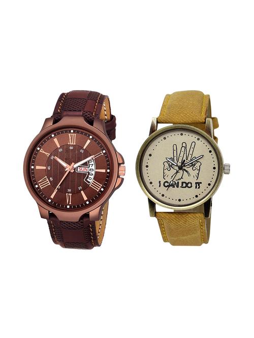 set of 2 analog watch combo(jg-02-lk-30) - 16412785 - Very Small Image - 1