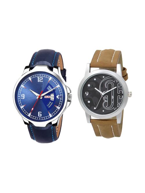 set of 2 analog watch combo(jg-03-lk-14) - 16412846 - Very Small Image - 1